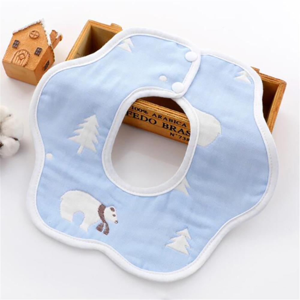 Baby 5PCS Cartoon Printed Cute Gauze Bibs Baby Accessories Wholesale