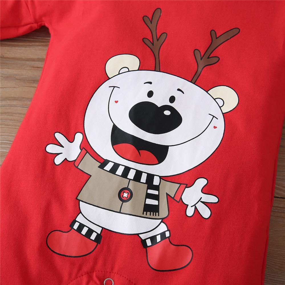 Baby Boys Cartoon Printed Long Sleeve Romper & Hat Babywear Wholesale