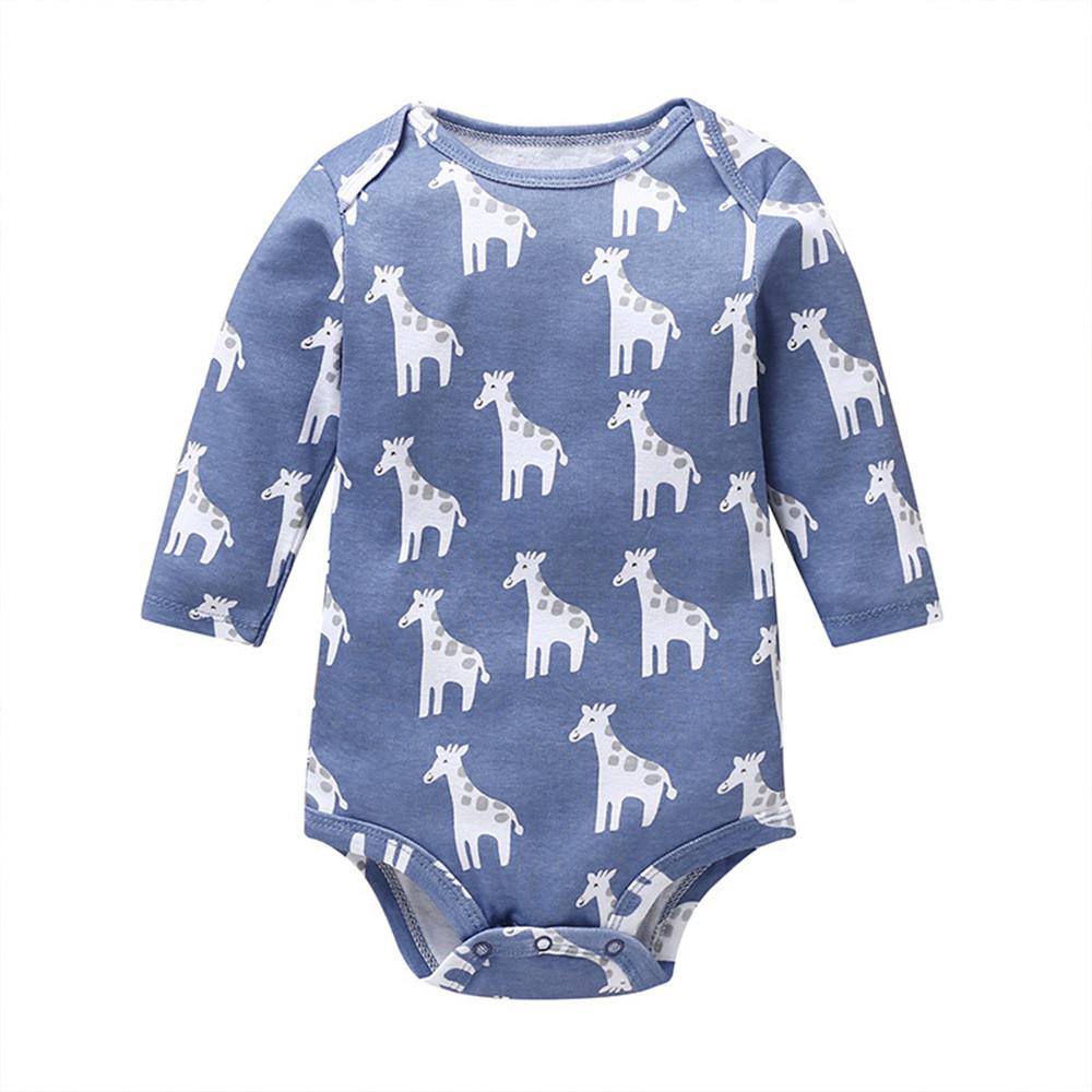 Baby Cartoon Printed Long Sleeve Rompers