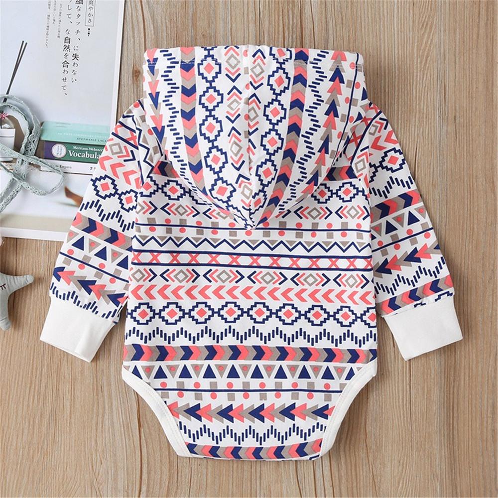 Baby Casual Hooded Long Sleeve Rompers