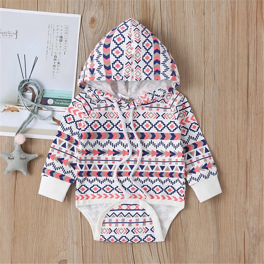 Baby Casual Hooded Long Sleeve Rompers