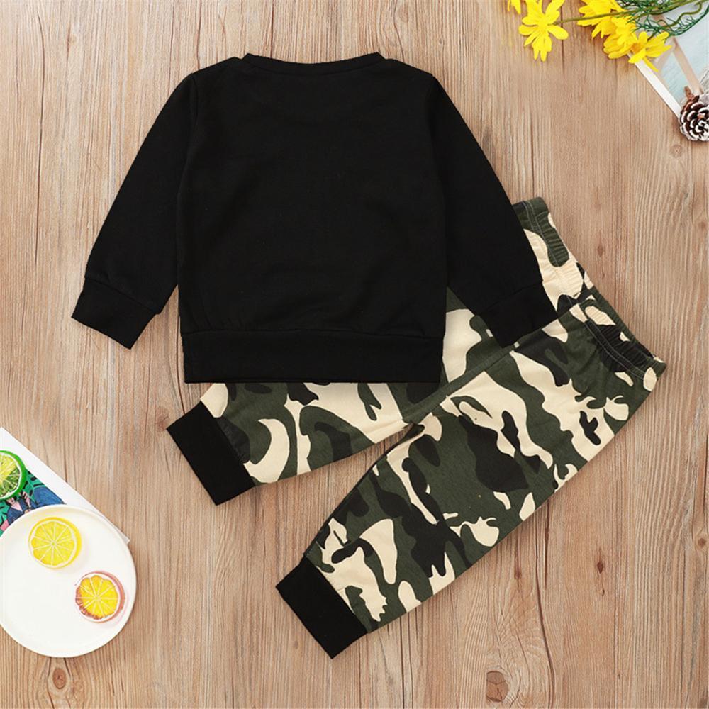 Baby Boys Crew Neck Long Sleeve Top & Camo Pants Boys Wholesale Clothing