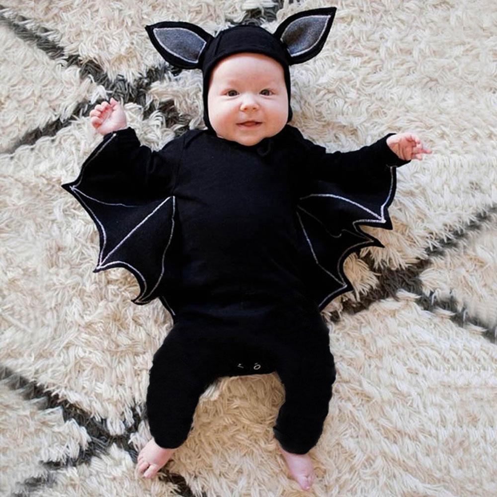 Baby Cute Bat Shape Romper & Hat Halloween Sets