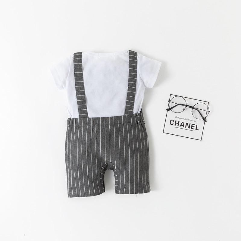 Baby Bodysuits Wholesale Cute Baby Striped Rompers & Hat Two Pieces Set