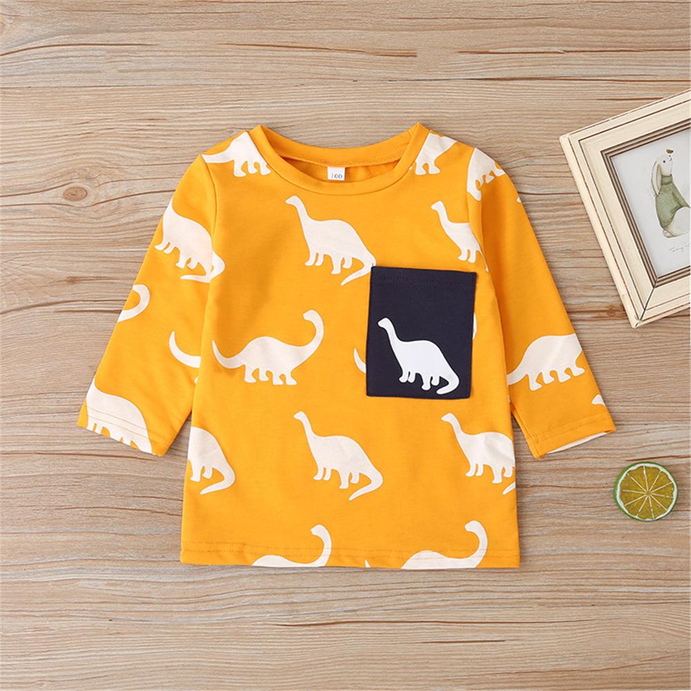 Baby Boys Dinosaur Printed Top & Pants Wholesale Baby Clothes In Bulk