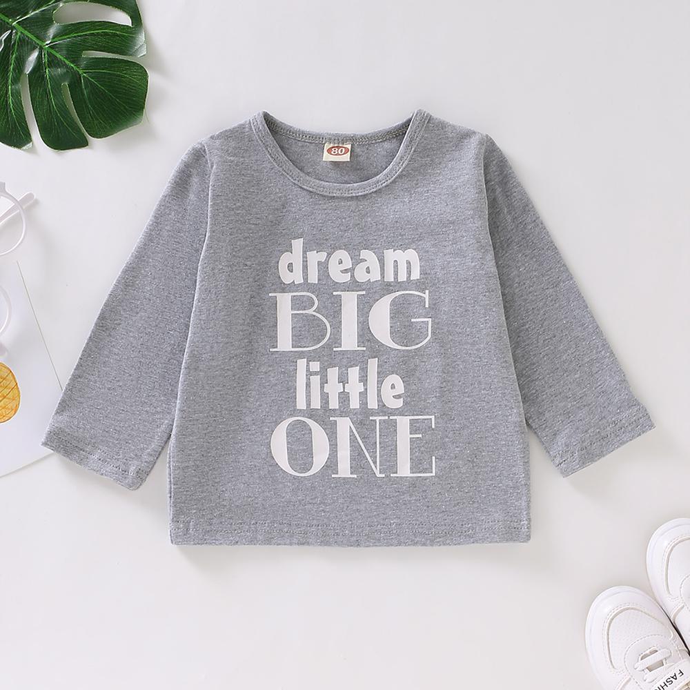 Baby Dream Big Little One Long Sleeve Crew Neck Top Baby Wholesale Suppliers