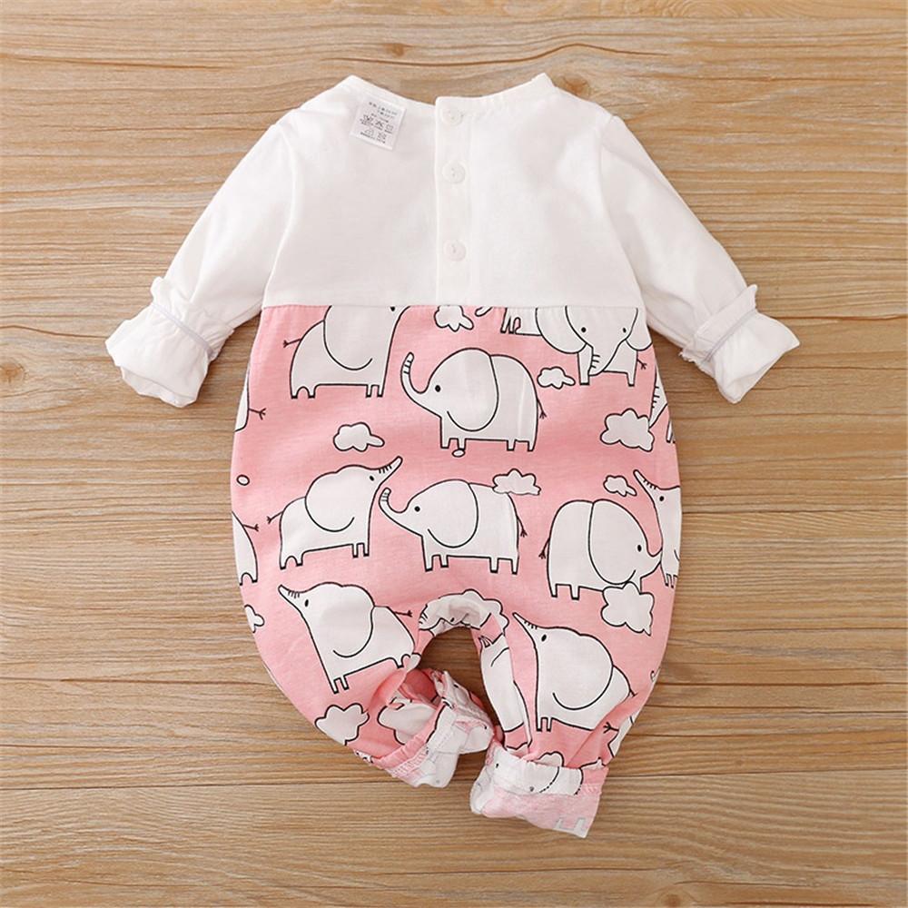 Baby Elegant Cartoon Long Sleeve Jumpsuit