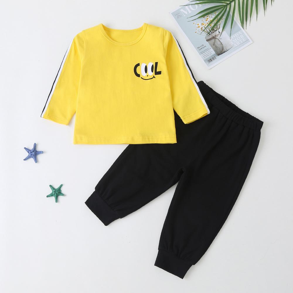 Baby Eye Letter Printed Long Sleeve Top & Pants