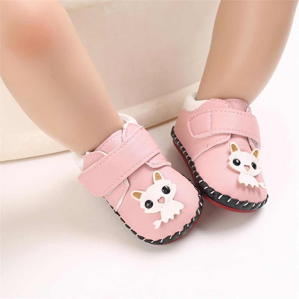 Baby Girls Cartoon Solid Magic Tape Flats Wholesale Kids Shoes