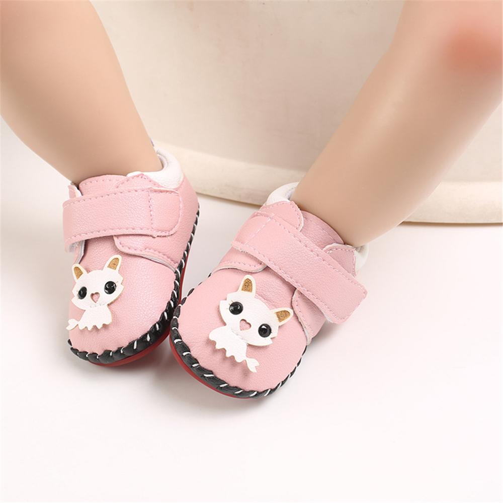 Baby Girls Cartoon Solid Magic Tape Flats Wholesale Kids Shoes