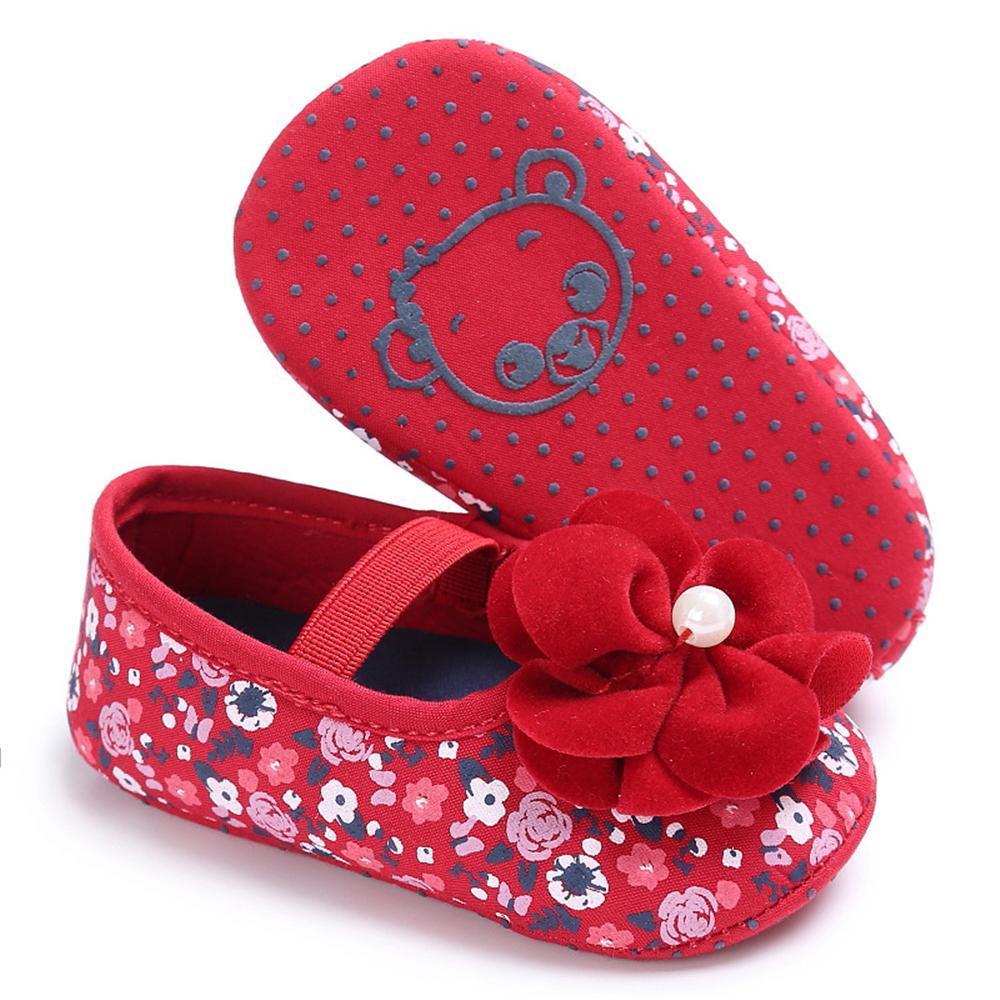 Baby Girls Flower Printed Slip On Shoes Wholesale