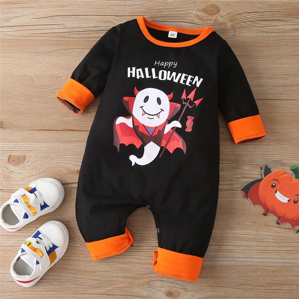 Baby Boys Halloween Demon Printed Romper Baby Wholesale Suppliers