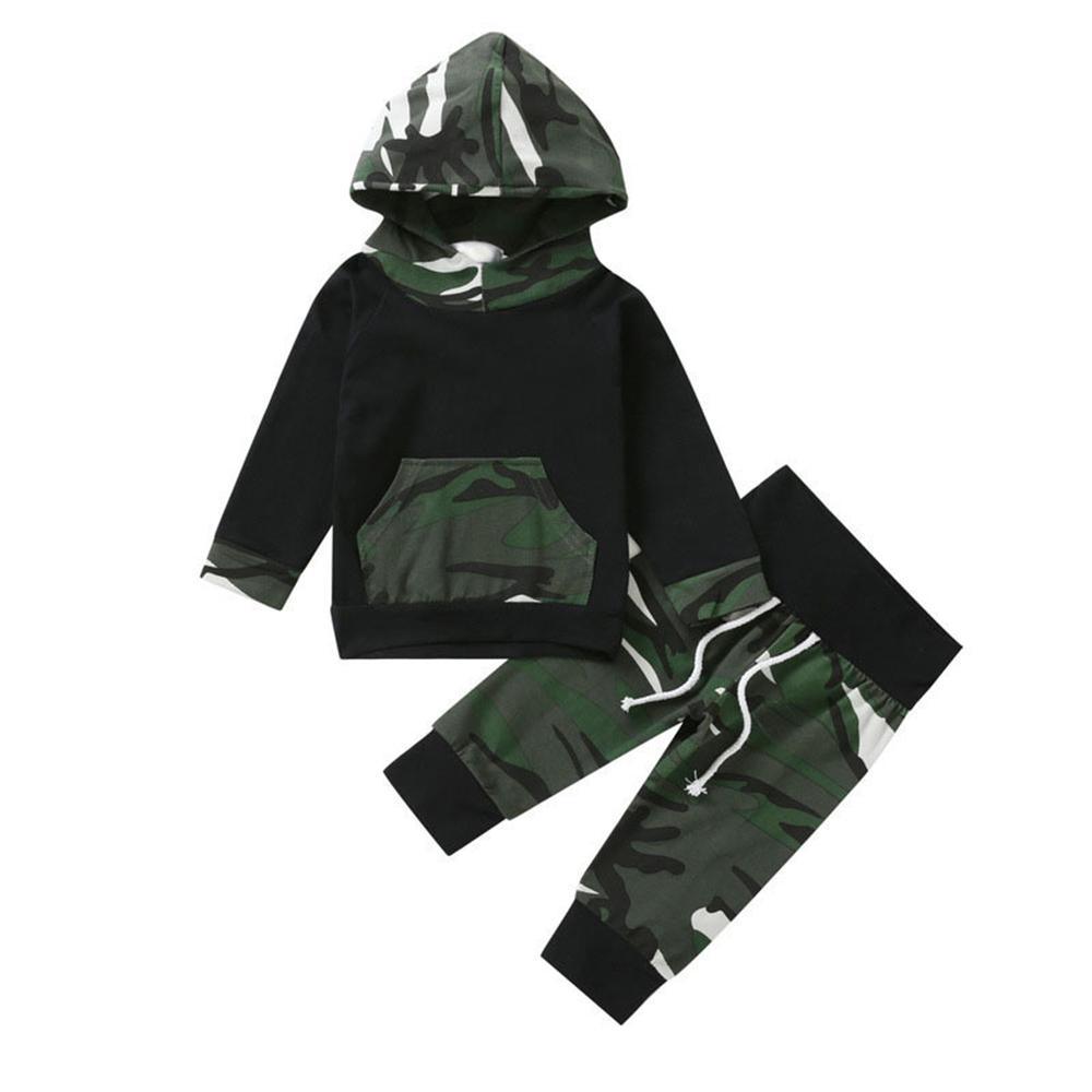 Baby Boys Hooded Camo Long Sleeve Tracksuit Wholesale Baby Outfits