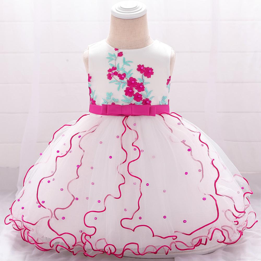 Baby Girl Beaded Mesh Princess Tutu Flower Dress