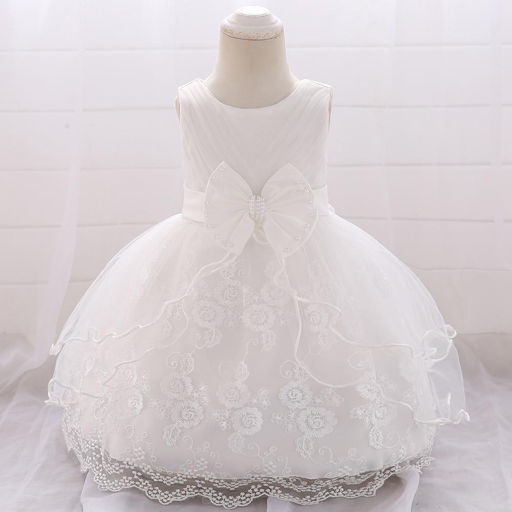 Baby Girl Big Bow Flower Princess Dress