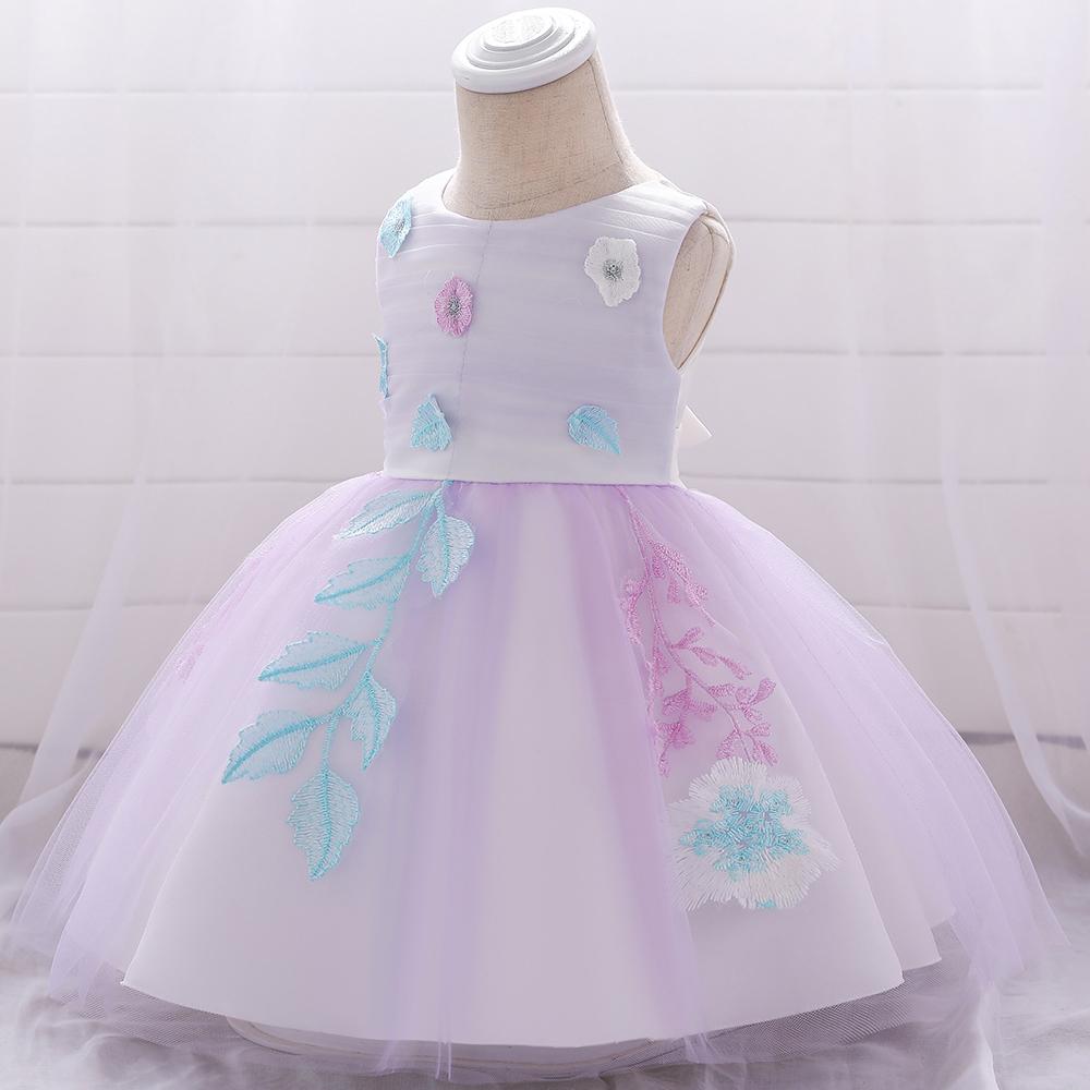 Baby Girl Flower Embroidered Princess Dress