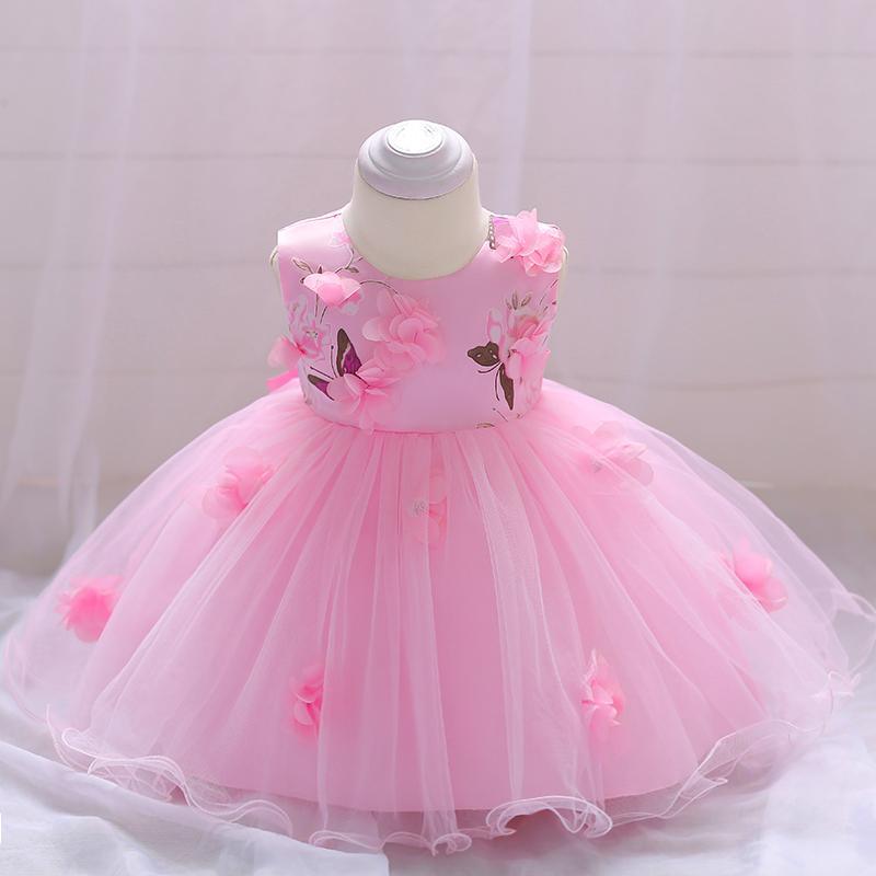 Baby Girl Dress Flower Princess Mesh Tutu Dress