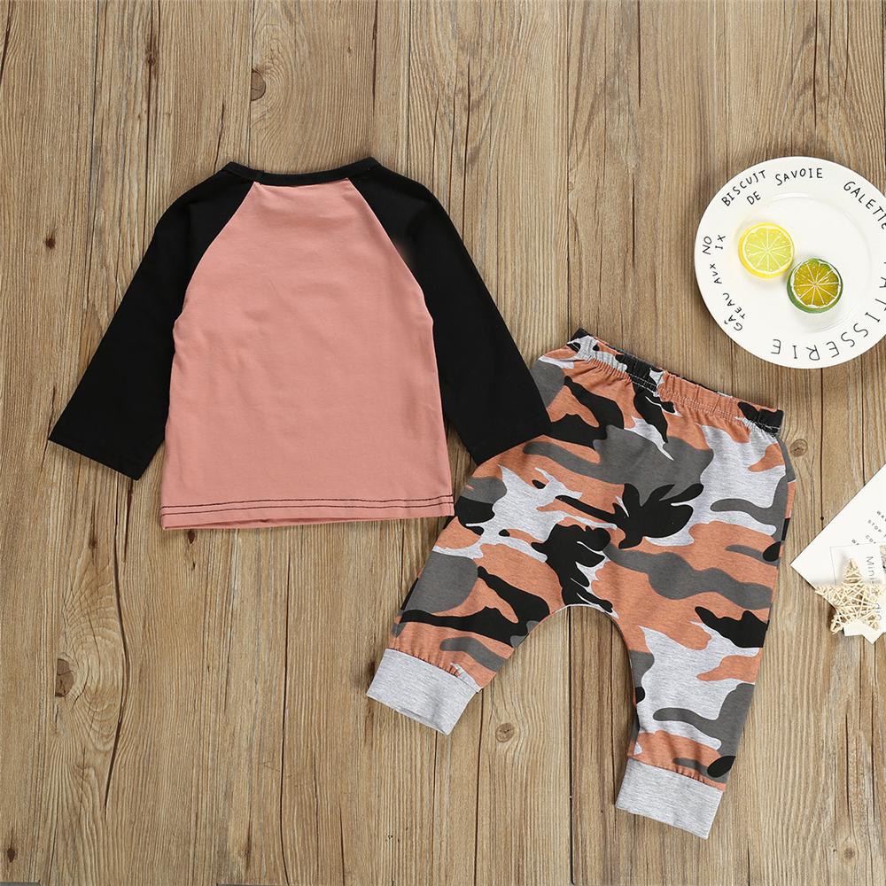 Baby Boys Letter Long Sleeve Top & Camo Pants Buy Baby Clothes Wholesale