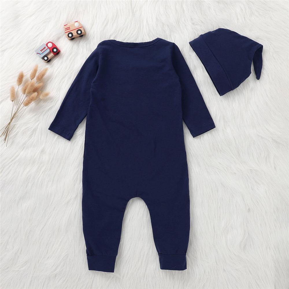 Baby Boys Letter Printed Long Sleeve Romper & Hats Baby Wholesales