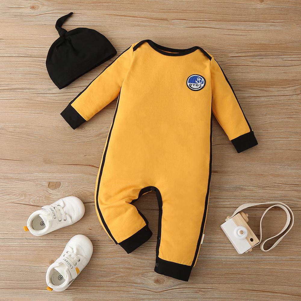 Baby Boys Long Sleeve Cute Romper & Hat Wholesale Baby Clothes Suppliers