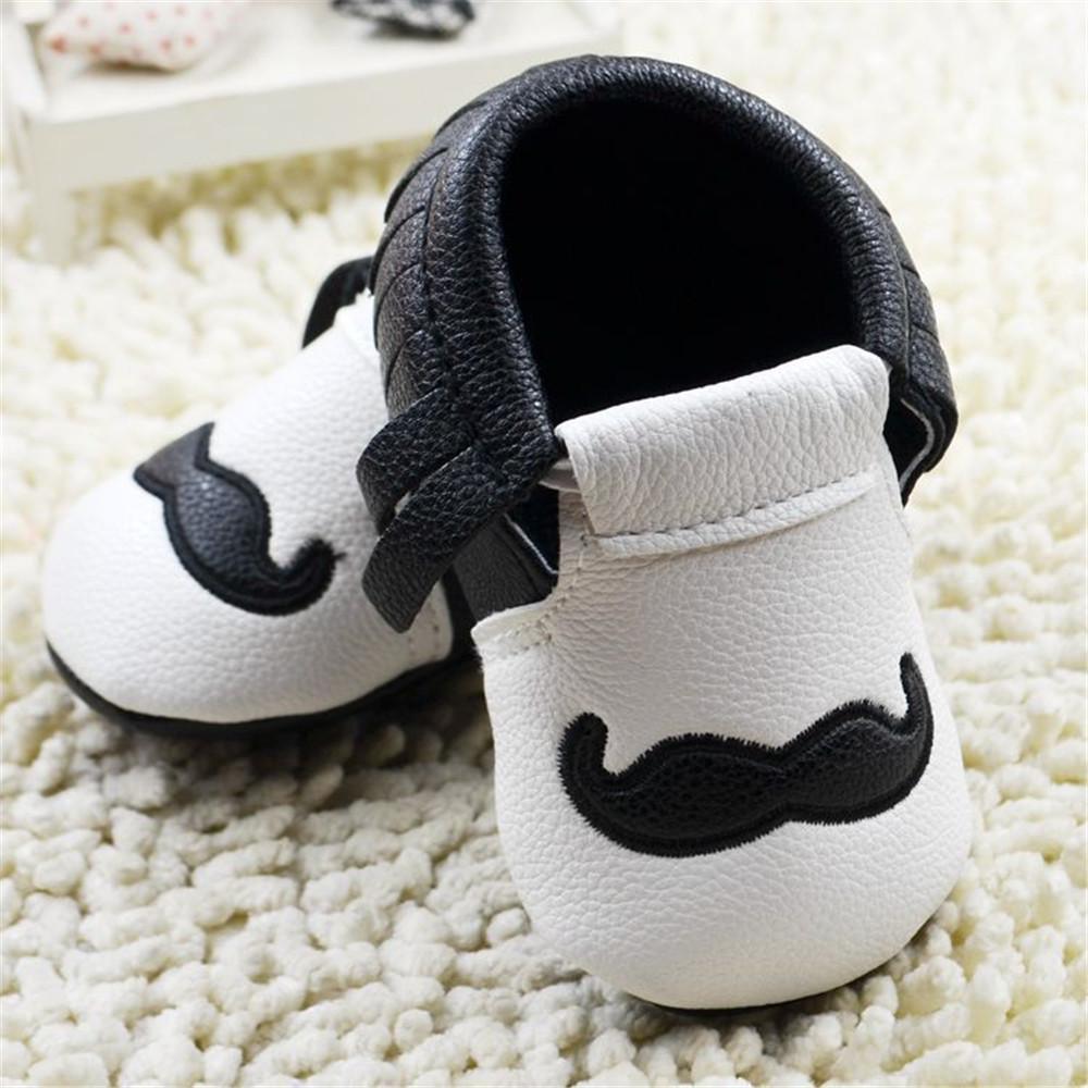 Baby Boys Mustache Pattern Slip On Infant shoes