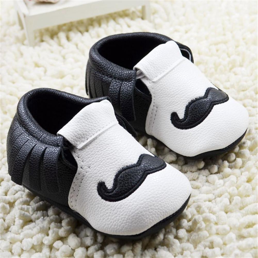 Baby Boys Mustache Pattern Slip On Infant shoes