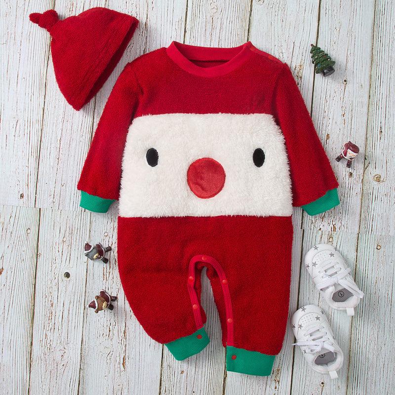 Baby Boys Girls Cute Red Deer Jumpsuit Christmas Clothes