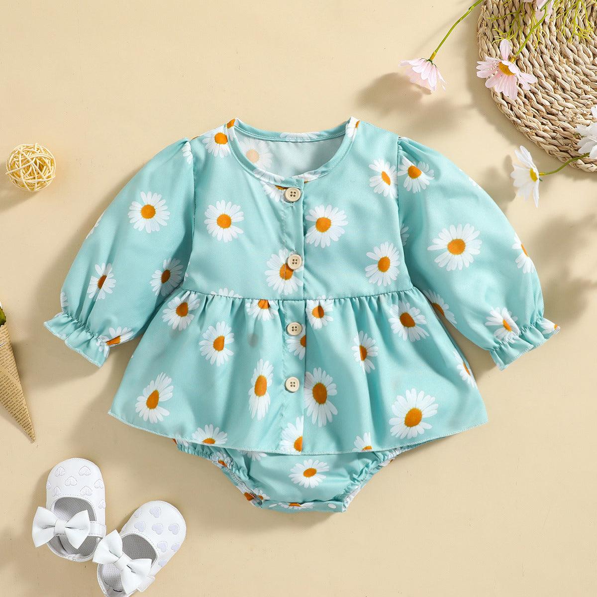 Baby Girls Daisy Flower Jumpsuit Little Girl Clothing Vendors