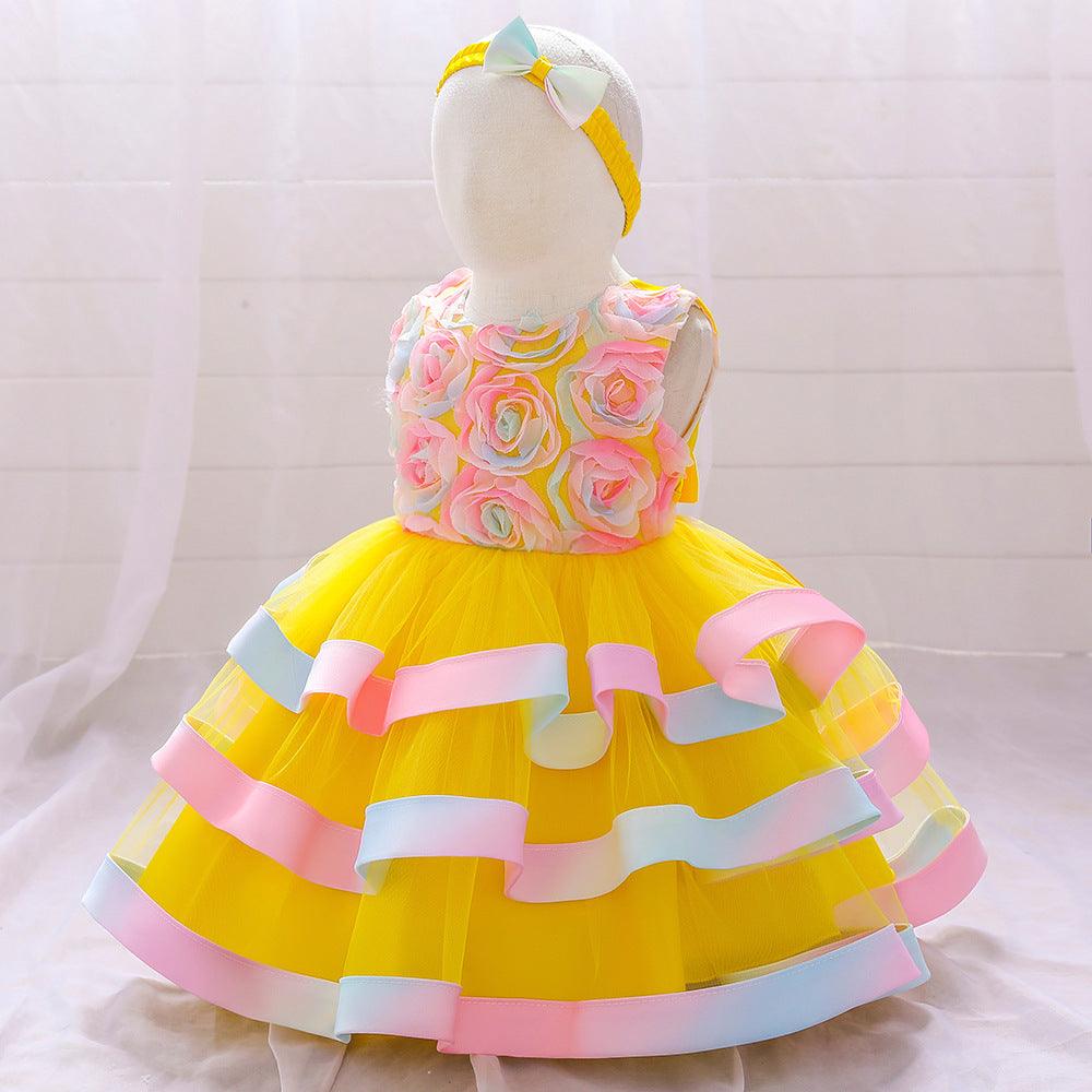 Baby Girls Flower Cake Puffy Skirt Baby Girl Dresses Wholesale