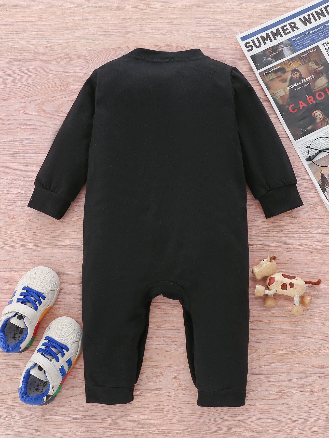 Baby Boys Girls Letter Printed Long Sleeve Solid Jumpsui Twholesale Baby Grows