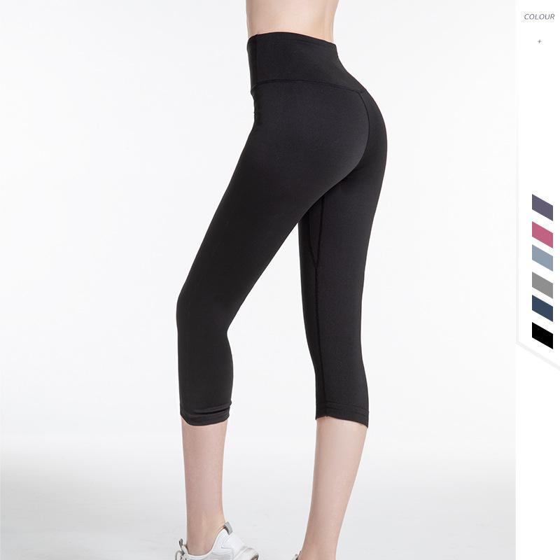 High Rise Stretchy Shaping Naked Sports Yoga Capri Leggings Without Front  Seam on Vimeo