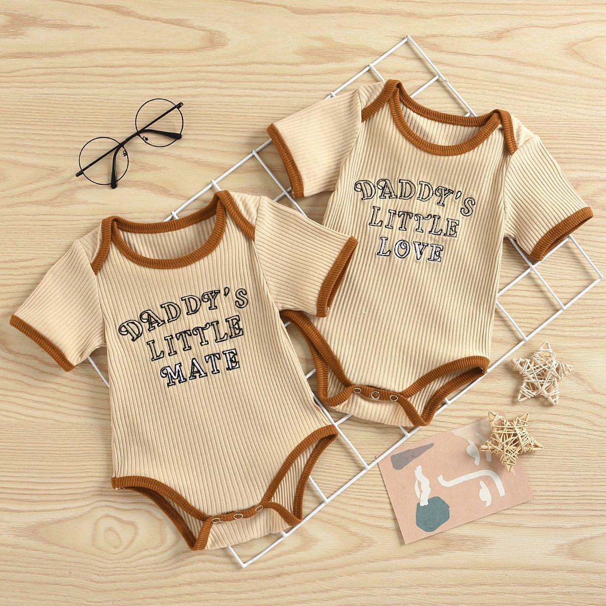 Baby Clothing Wholesale Embroidered Letter Jumpsuit