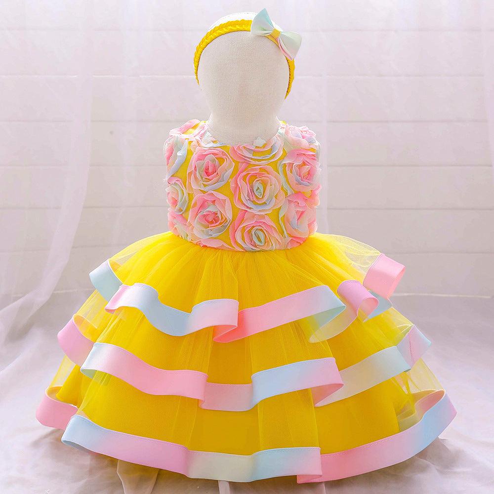 Baby Girls Flower Cake Puffy Skirt Baby Girl Dresses Wholesale