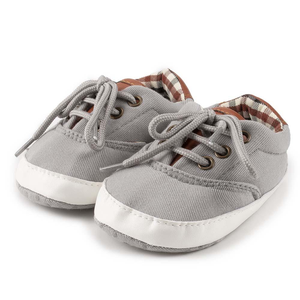 Baby Boys Solid Canvas Lace Up Casual Sneakers