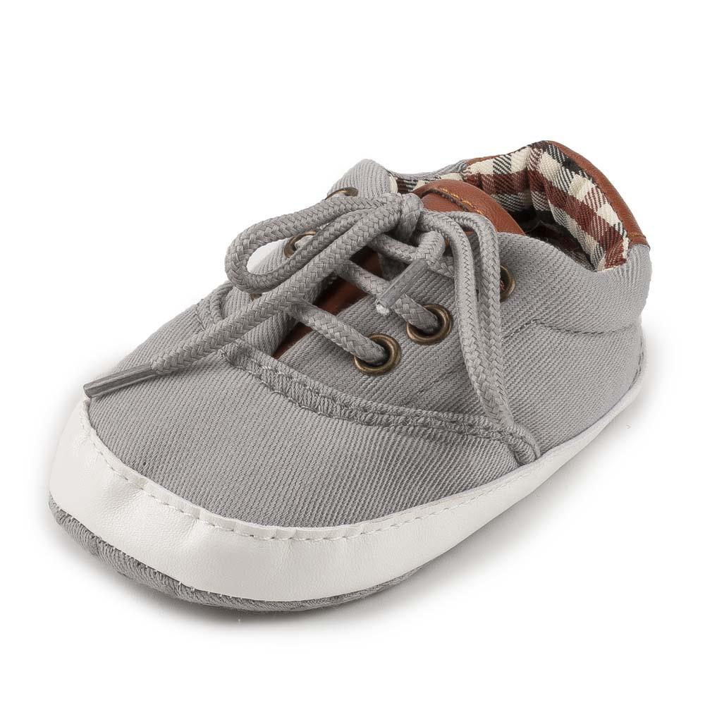 Baby Boys Solid Canvas Lace Up Casual Sneakers