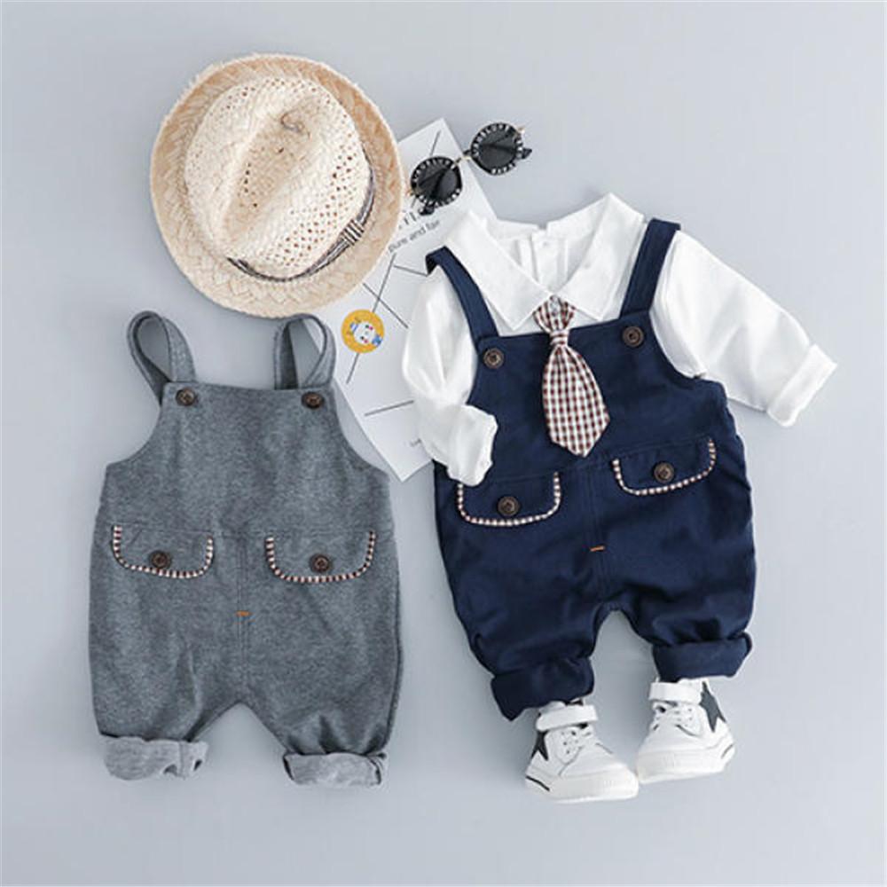 Baby Boys Solid Long Sleeve Top & Pants