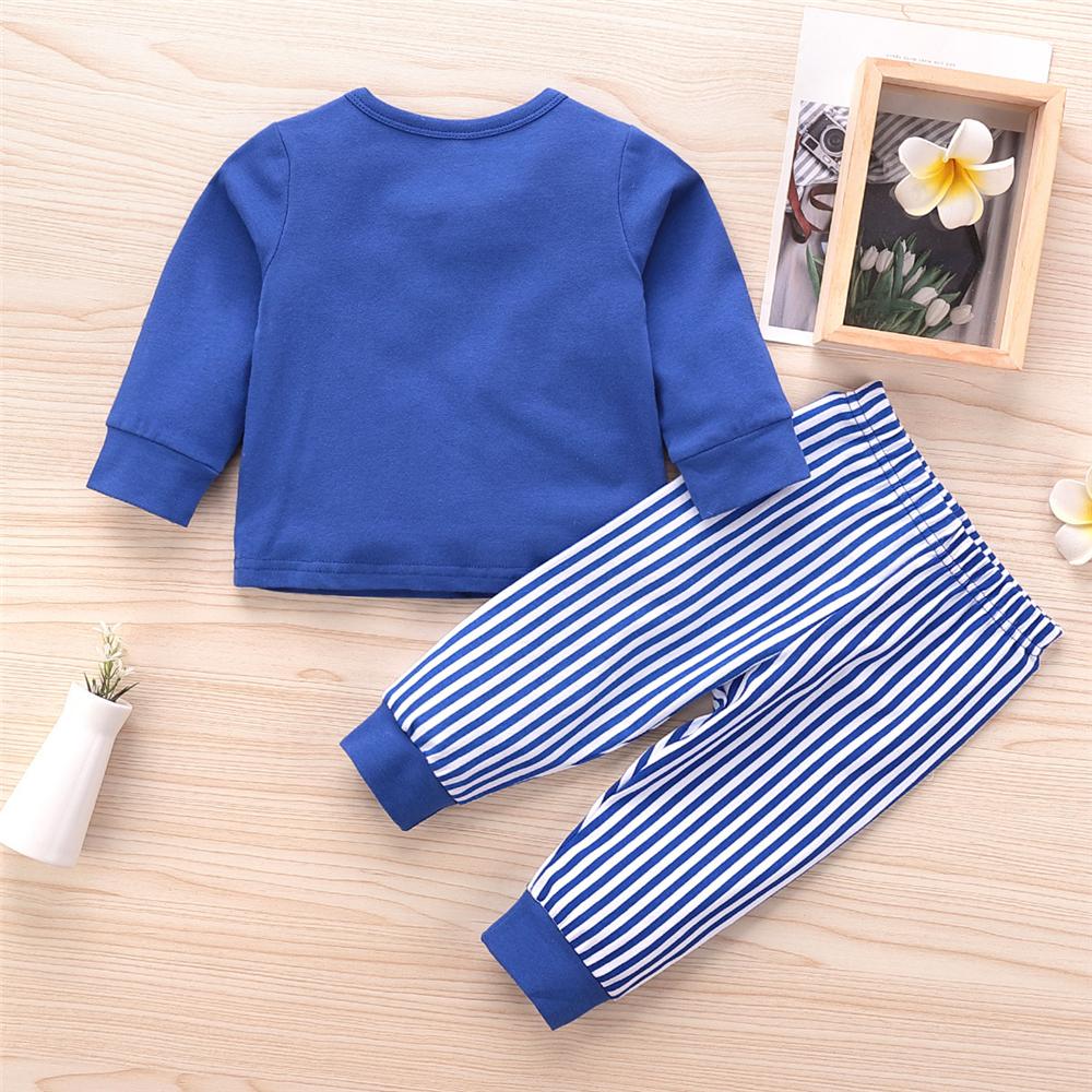 Baby Boys Striped Whale Long Sleeve Top & Pants Wholesale Baby Clothes In Bulk