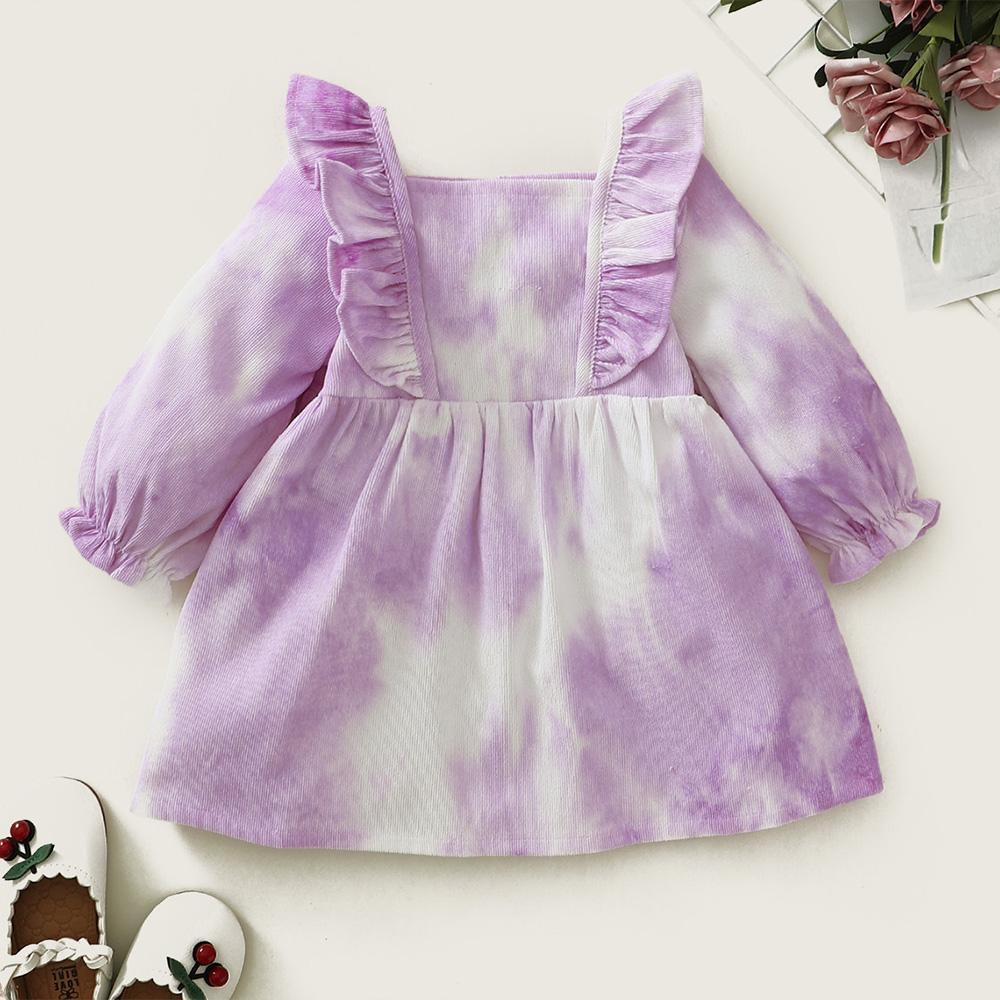 Baby Girl Tie Dye Long Sleeve Dress Baby Wholesale Clothing