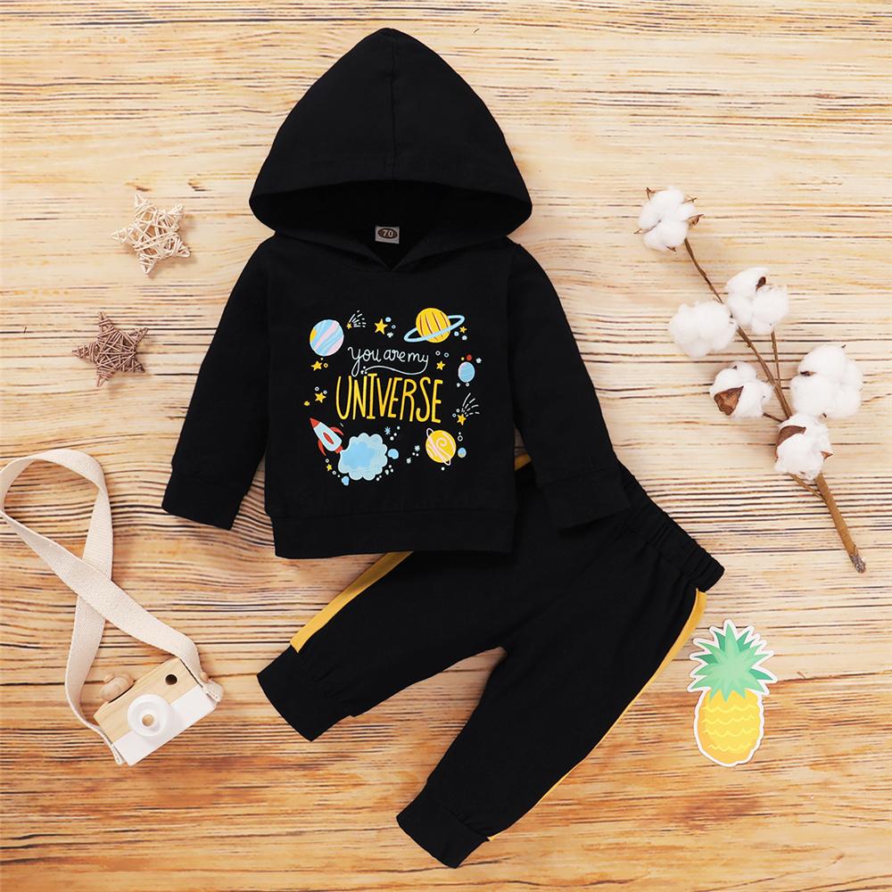 Baby Boys Universe Printed Hooded Top & Pants Bulk Baby Clothing