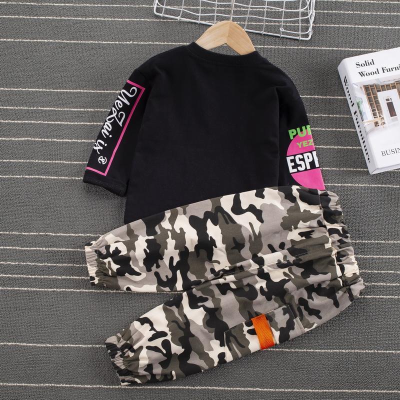 2-piece Sweatshirt & Camouflage Pants for Children Boy