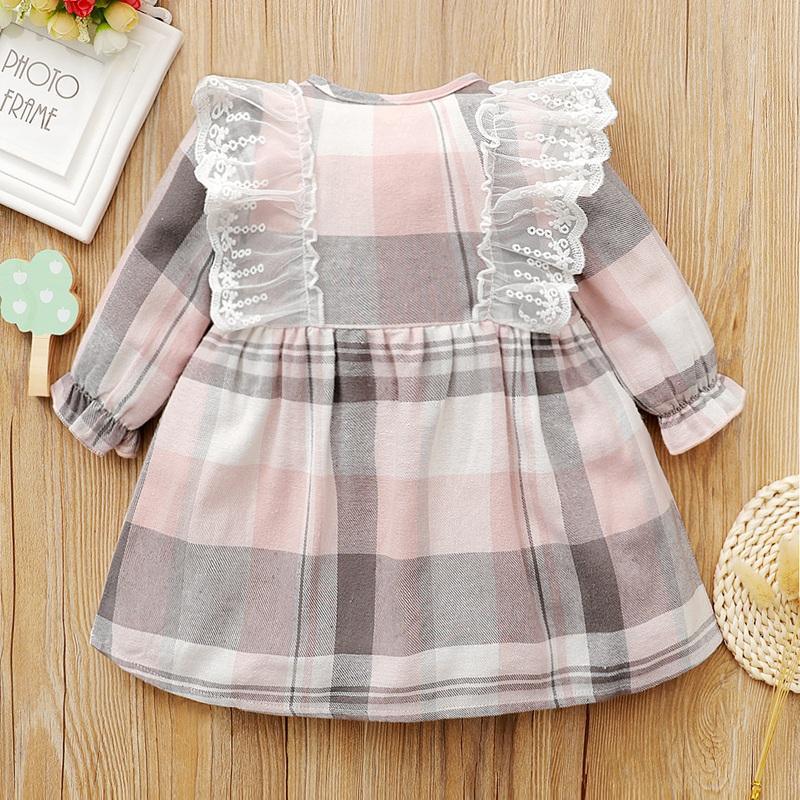 Baby Girl Plaid Pattern Dress Children's Clothing