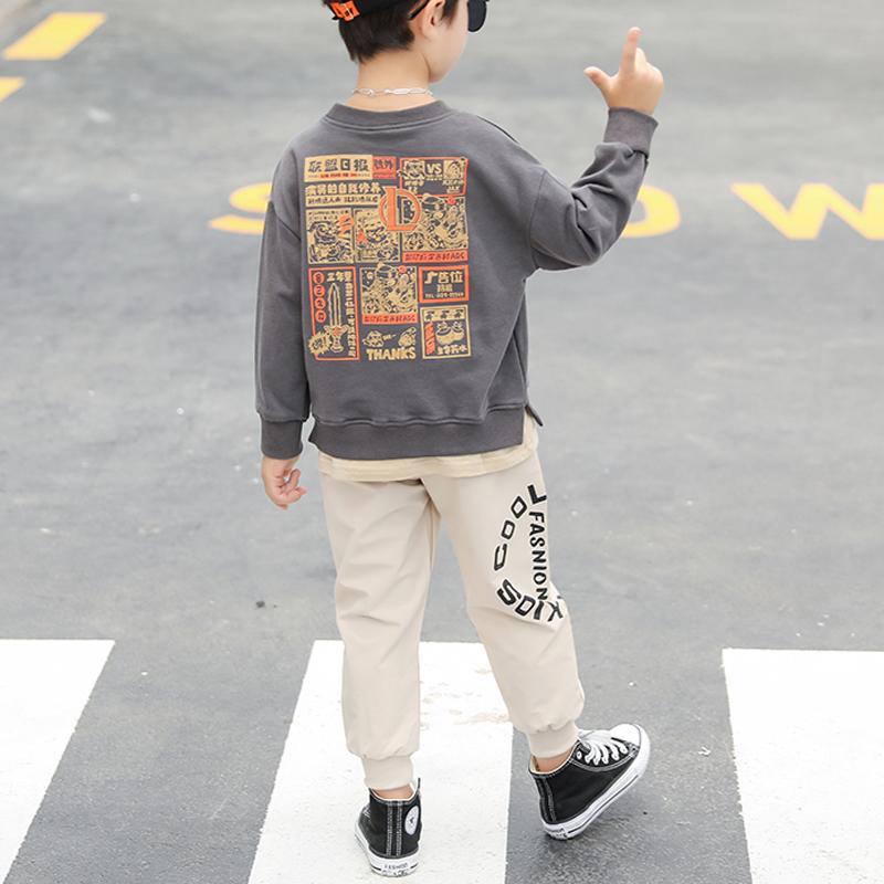 2-piece Letter Pattern Sweatpants & Pants for Boy