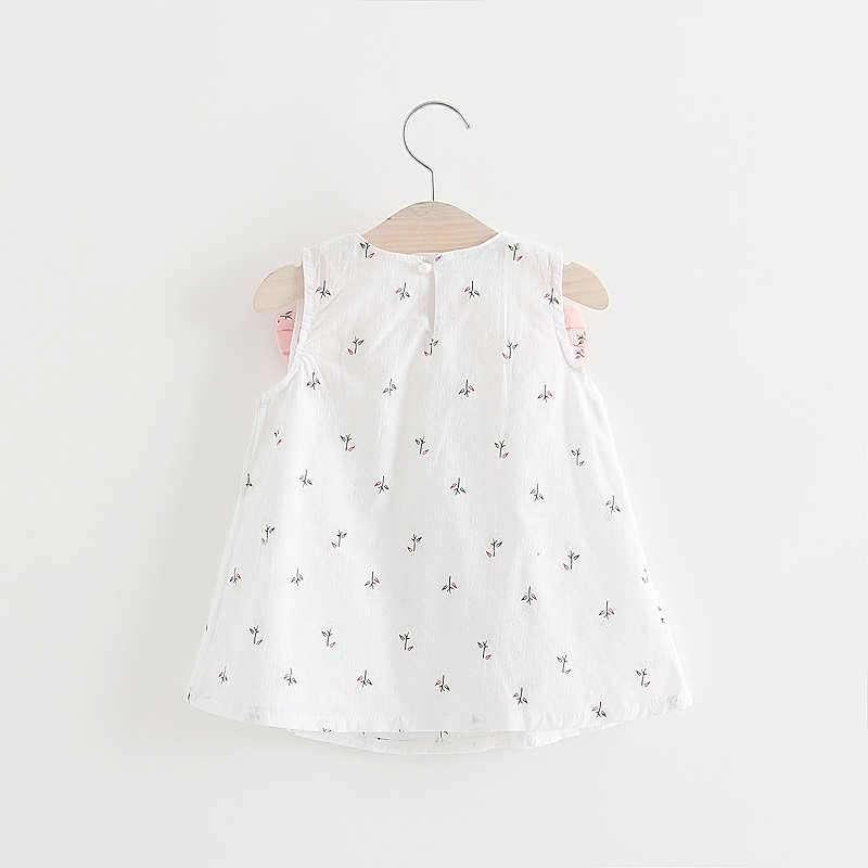 Baby Girl Bowknot Floral Print Dress