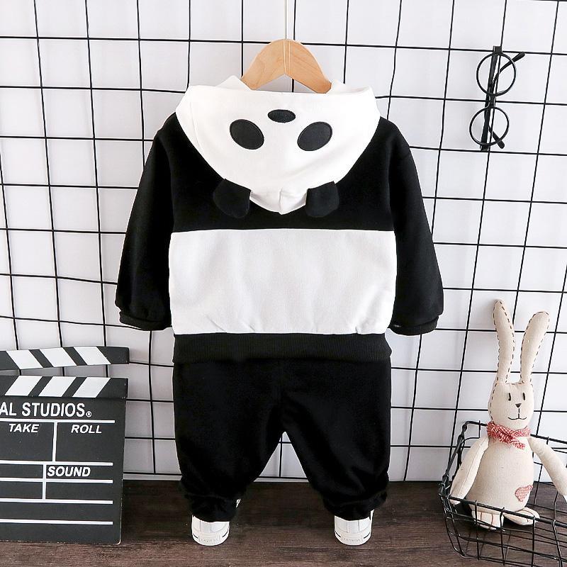 2-piece Panda Pattern Hoodie & Pants for Children Boy