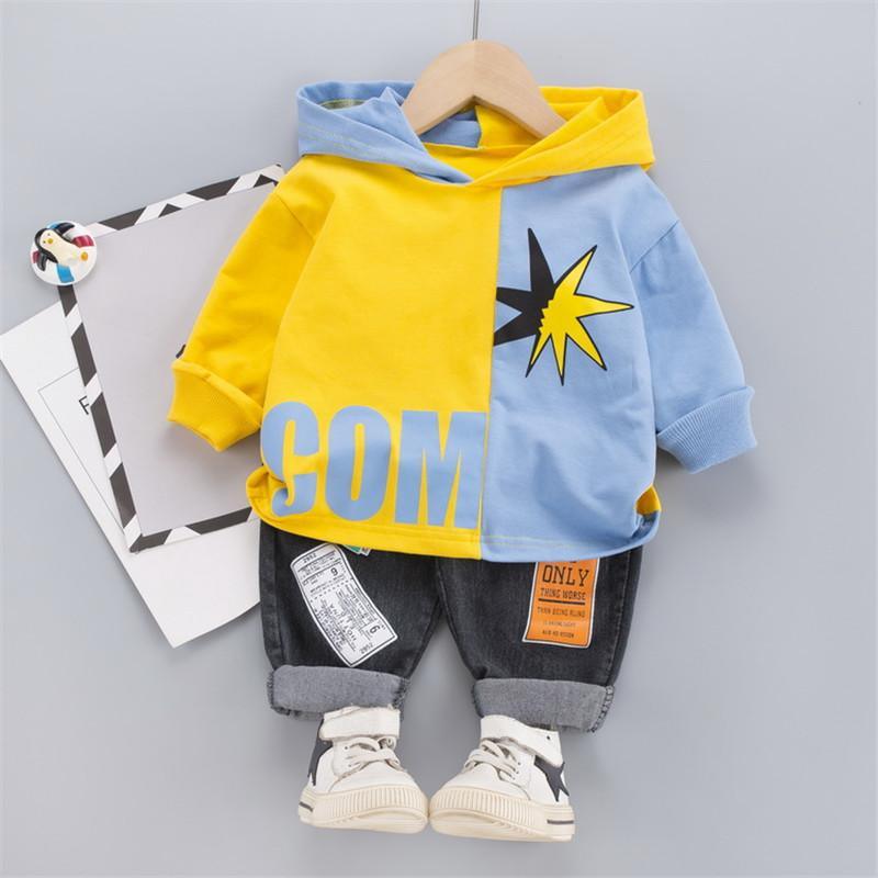 2-piece Letter Pattern Hoodie & Pants for Children Boy