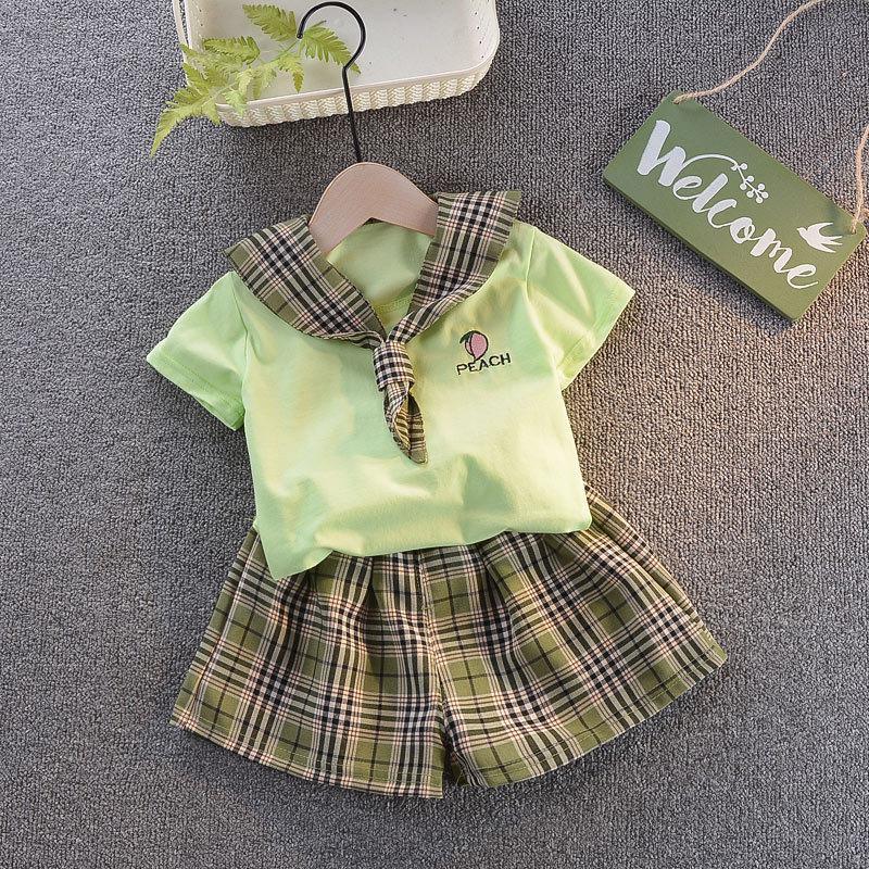 2-piece T-shirt & Plaid Pants for Toddler Girl