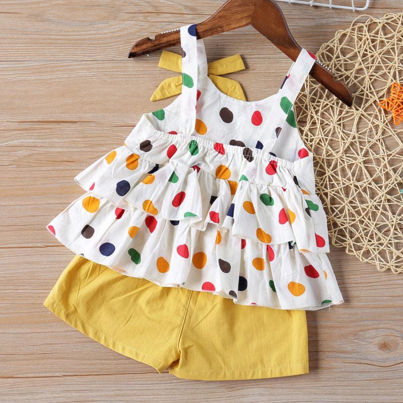 2-piece Polka Dot Sling Top & Pants for Toddler Girl