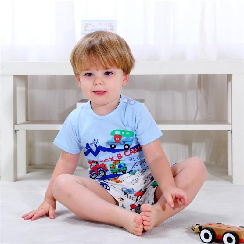 2-piece Cartoon Design T-shirt & Shorts for Children Boy