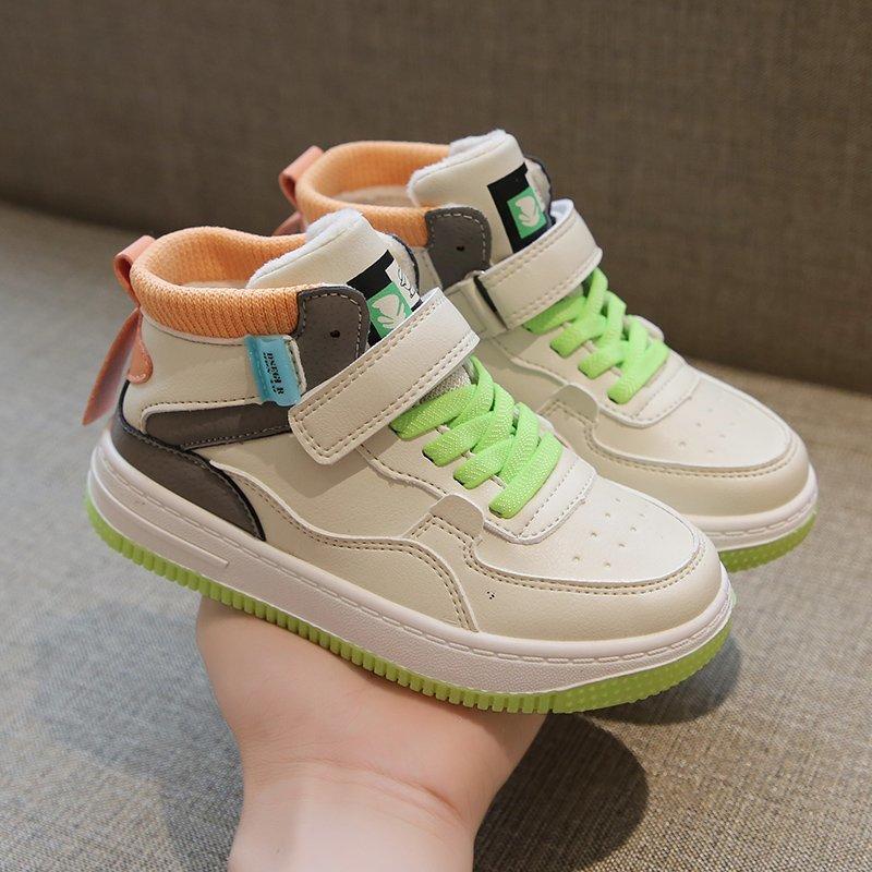 Kids Wear Wholesale Velcro Fleece-lined Sneakers for Boy – PrettyKid