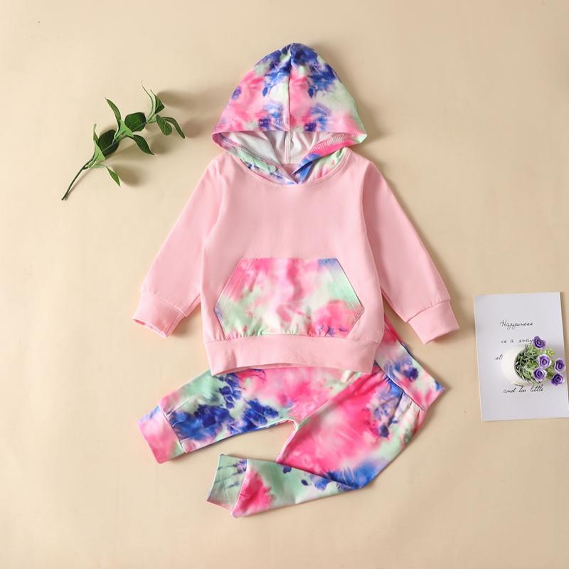 2-piece Tie Dye Hoodie & Pants for Baby Girl